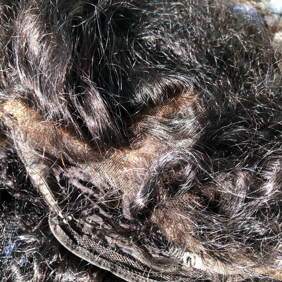 28” Choc Brown Curly Human Hair Wig Lace Front - Picture 12 of 14